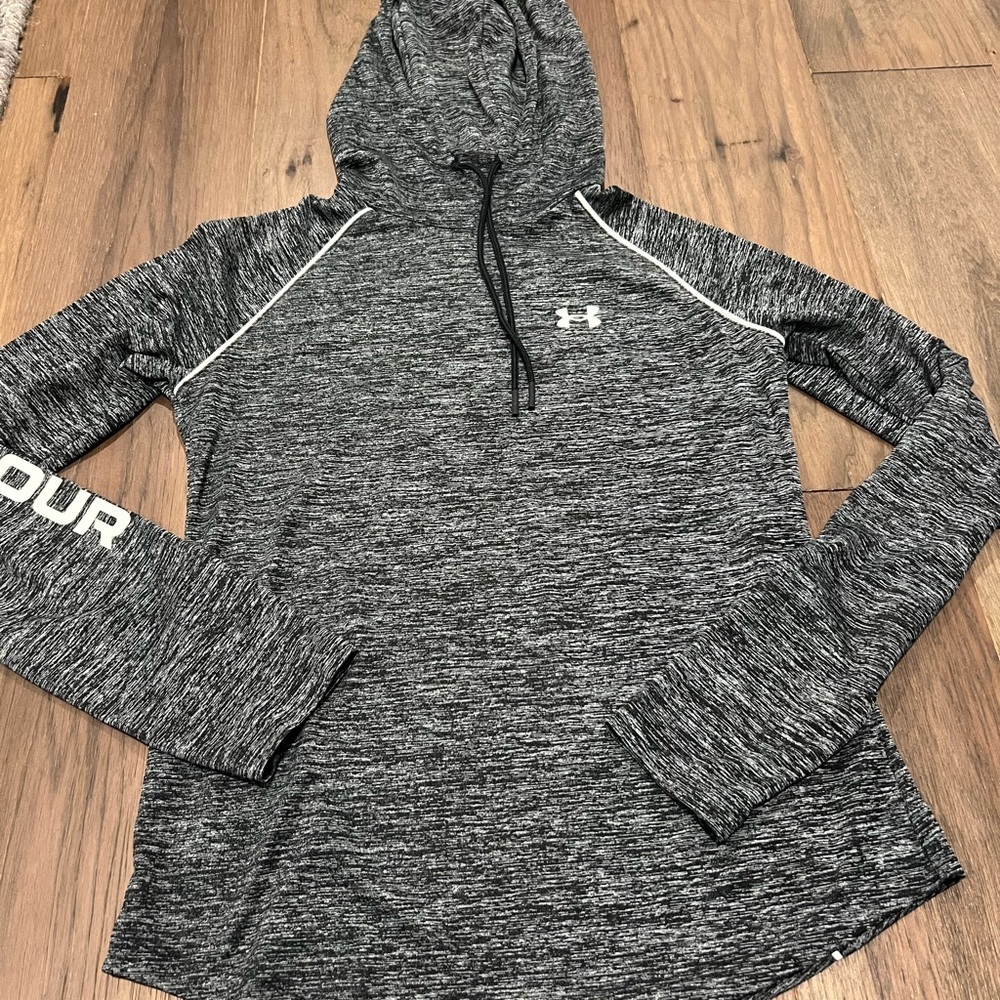 Under Armour Women's UA Velocity Wordmark Hoodie Black/White NWOT Size XS
